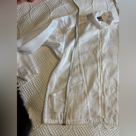 White Mesh Women's Jacket, Mosquito netting clothing, Sun protect, vintage cloth - Picture 9 of 12